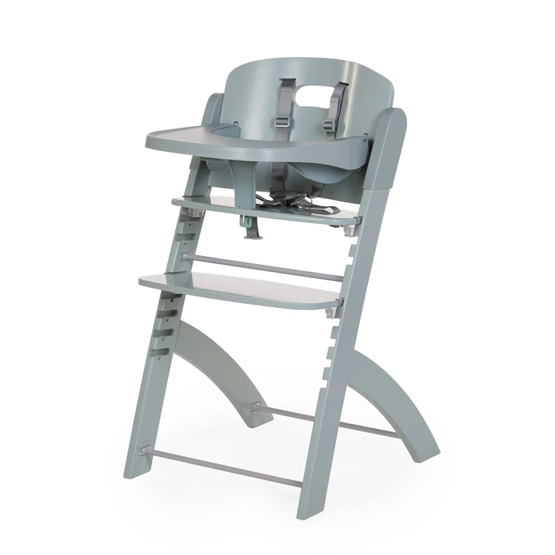 CHILDHOME, Evolutive Baby High Chair : from 6 Months to 85KG, Tablet Included, Beechwood, Cradle, Safety Harness 5 Points, Invisible Screws, Evosit Mint