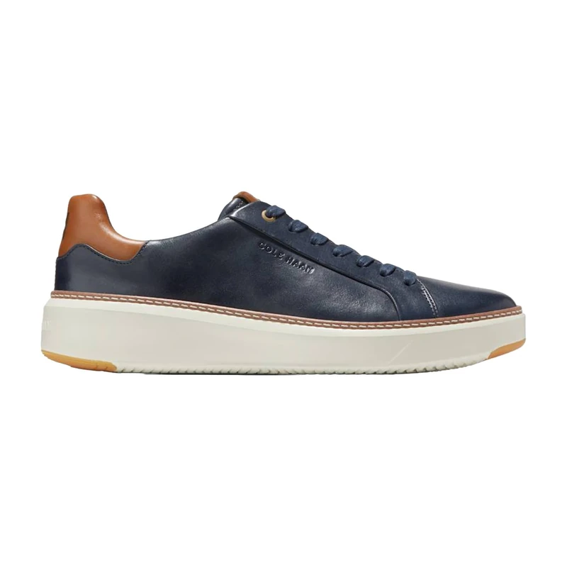 Cole Haan Men's Grandpro Topspin Sneaker, Navy Blazer Leather/British Tan, 6-M UK