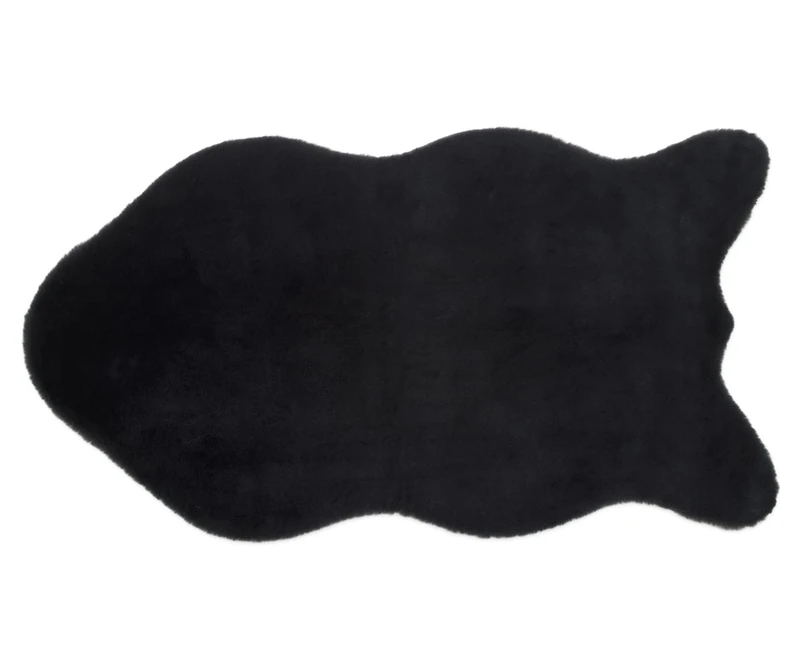 Gözze - Soft, Elegant Faux Leather Rug, 70 x 130 cm - Anthracite - Image 1