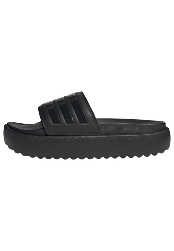 adidas Women's Adilette Platform Slides, Core Black/Core Black/Core Black, 9 UK