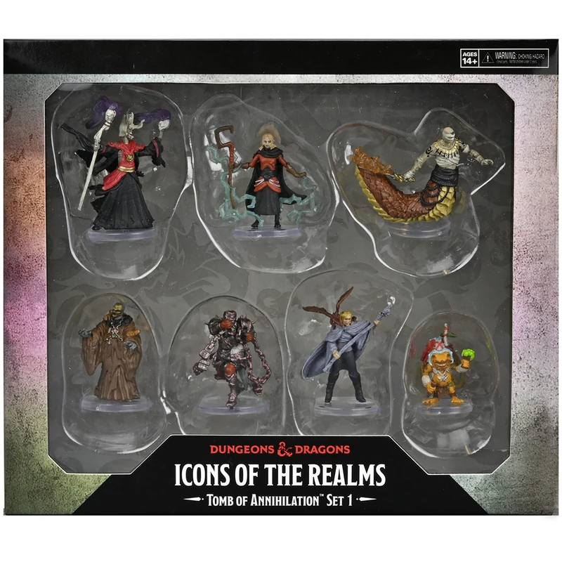 Dungeons & Dragons D&D Icons of The Realms: Tomb of Annihilation: Box 1-7 Figure Set, Pre-Painted Miniatures, RPG