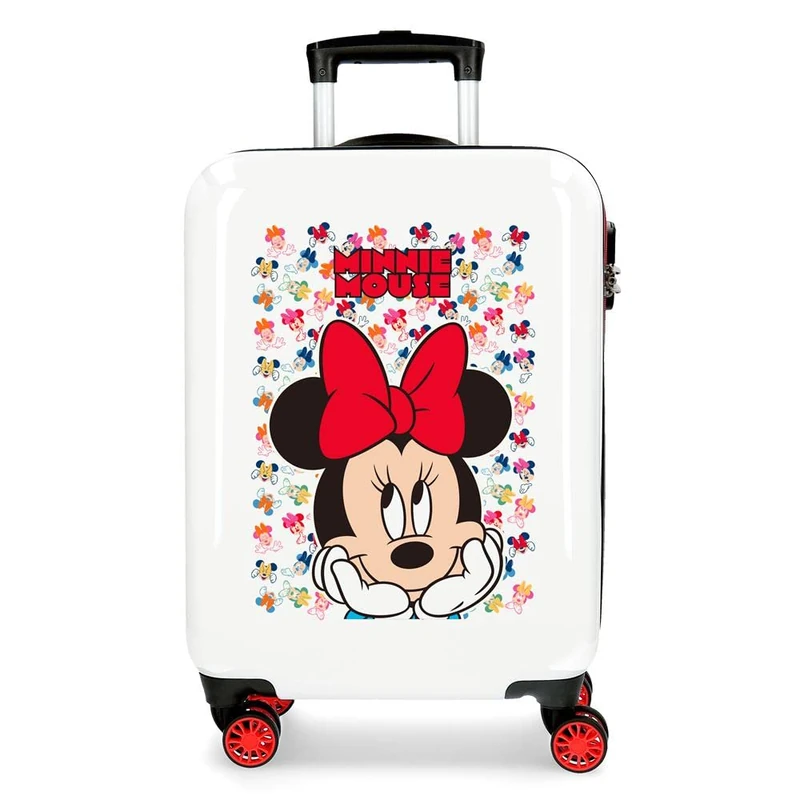 Disney Minnie Diva Cabin Suitcase Multicoloured 38 x 55 x 20 cm Rigid ABS Side Combination Lock 34L 2kg 4 Double Wheels Hand Luggage, Multicoloured, Cabin Suitcase