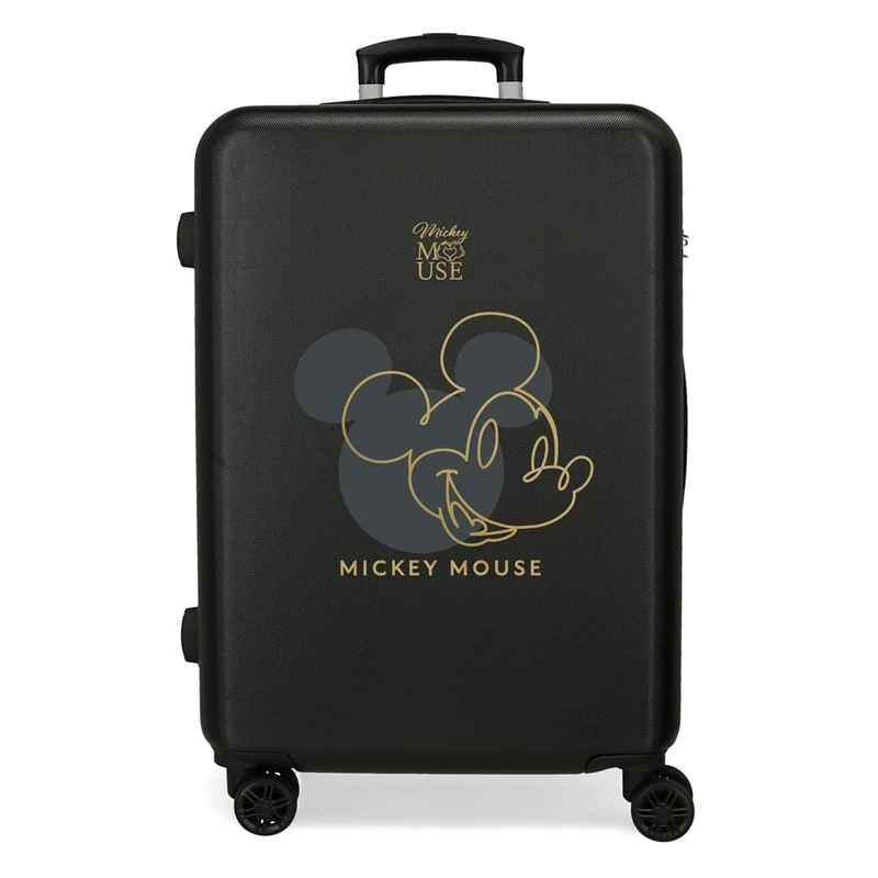 Disney, Black/White, Medium Suitcase