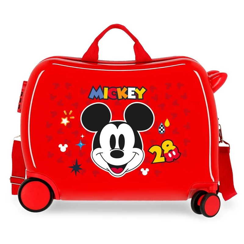 Disney Mickey Get Moving Cockpit Suitcase Red 38 x 55 x 20 cm ABS Combination Lock 34L 2kg 4 Double Wheels, red, 50 x 38 x 20 cm, Children's Suitcase