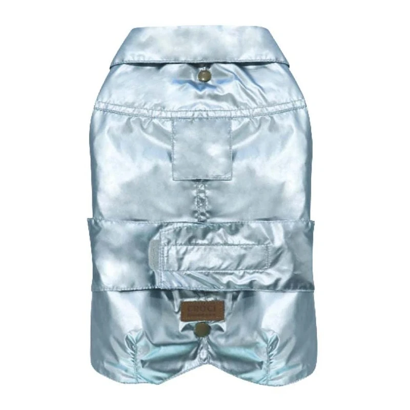 Croci Waterproof Coat For Dogs Montreal, Back Size 80 Cm, Fleece Lining, Adjustable With Elastic And Hole For Leash And Harness, Iridescent Pearl Color