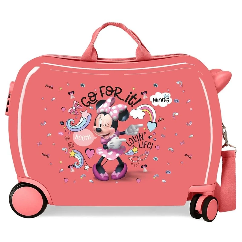 Disney Pink Children's Suitcase 50x38x20 cm - 34L Cabin Luggage