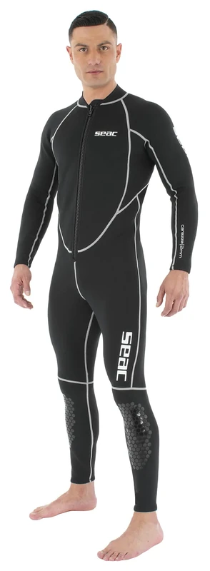 Seac Carezza Man, 2 mm one-piece double-lined neoprene suit, front zip and PU knee pads