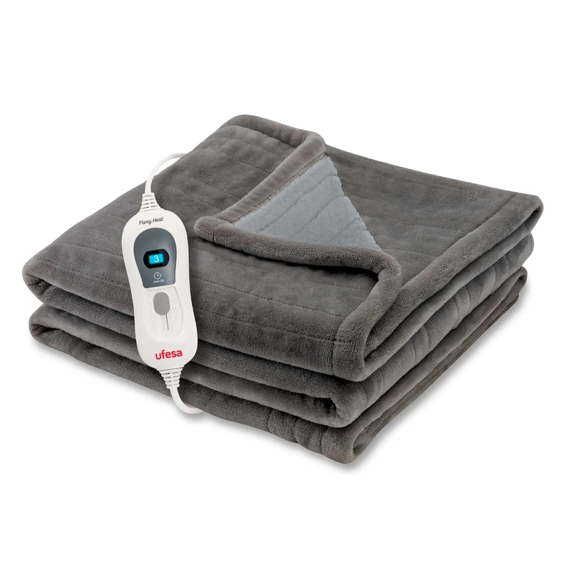 Ufesa Softy Fleece Electric Thermal Blanket 150 x 100 cm, 120 W, Ultra-Soft, 3 Temperature Levels, Automatic Shut Off, Washable