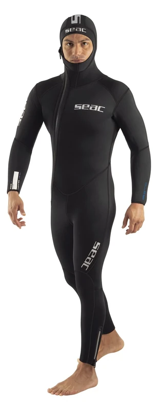 Seac Club Man 7.0, 7 mm neoprene suit with integrated hood and Powertex protections in the shoulders, knees and lower back