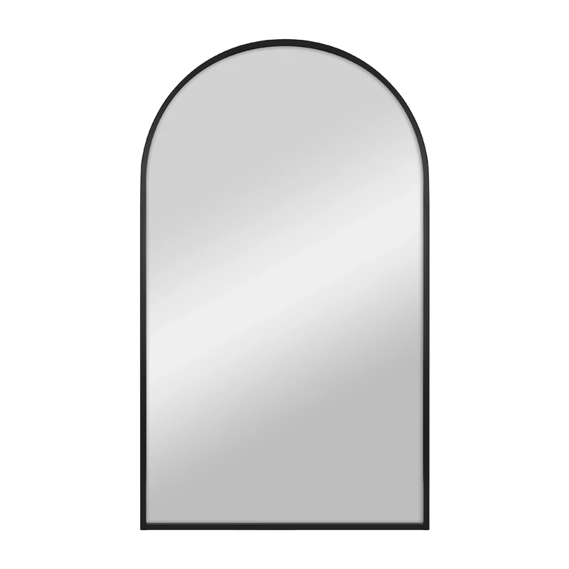 MCS Master & Co. Modern Metal Large Wall Mirror, Minimalist Home Decor Arch Mirror for Living Room, Bedroom, or Bathroom, 20 by 34 Inch, Black