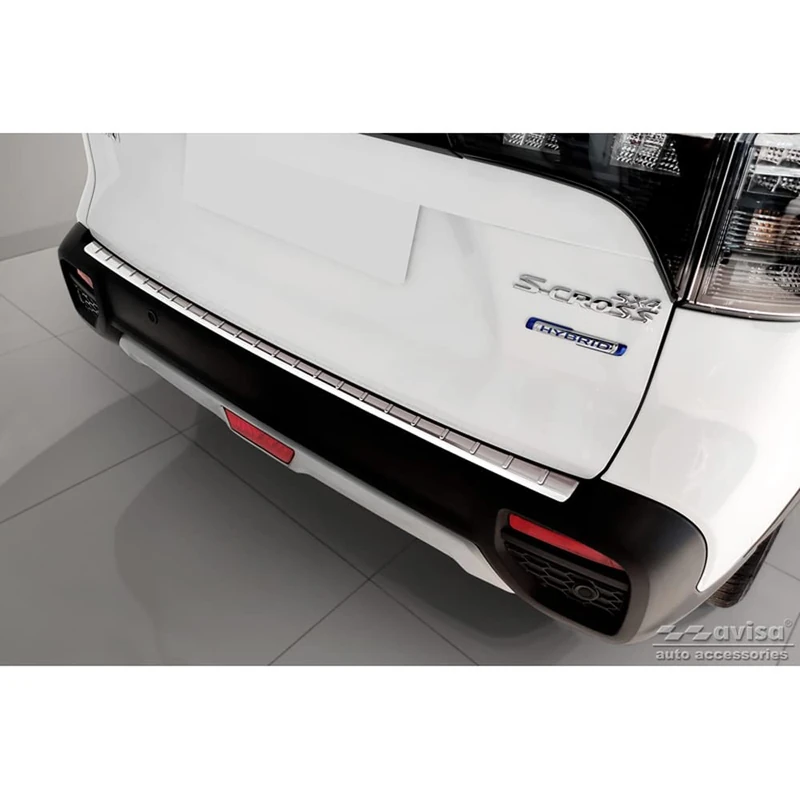 Avisa Stainless Steel Rear bumper protector compatible with Suzuki S-Cross II 2022- 'Ribs'