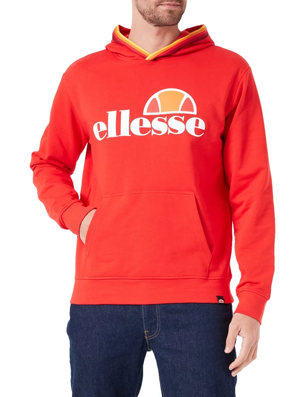 ELLESSE EHM919CO2-255B HOODIE Sweatshirt Men FLAME SCARLET M