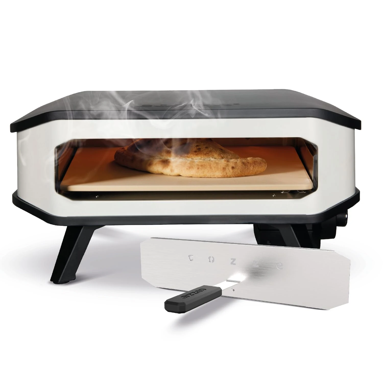 MILLARCO Cozze® 17" Electric Pizza Oven with Pizza Stone and Front Cover 230V/2200W, Blackone