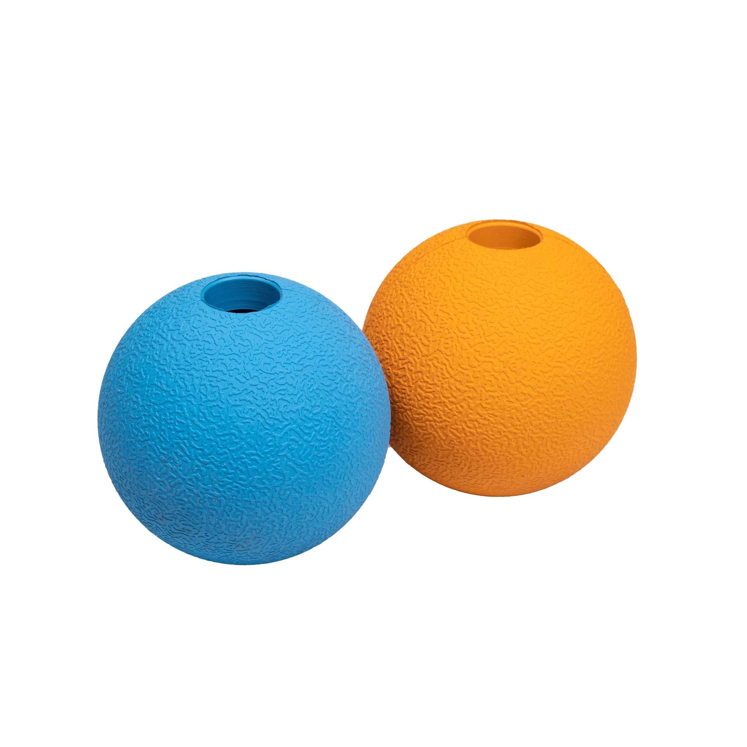 Amazon Basics Rubber Fetch Toy Dog Balls, Dog Toy, 7.62 cm (2-Pack), Blue, Orange