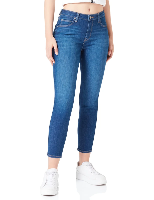 Lee Damen Scarlett HIGH Jeans, Night Sky, 29W / 31L