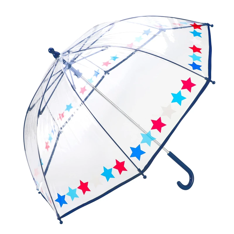 Hartom Kids Rainbow Stars Clear Dome Umbrella - 72cm
