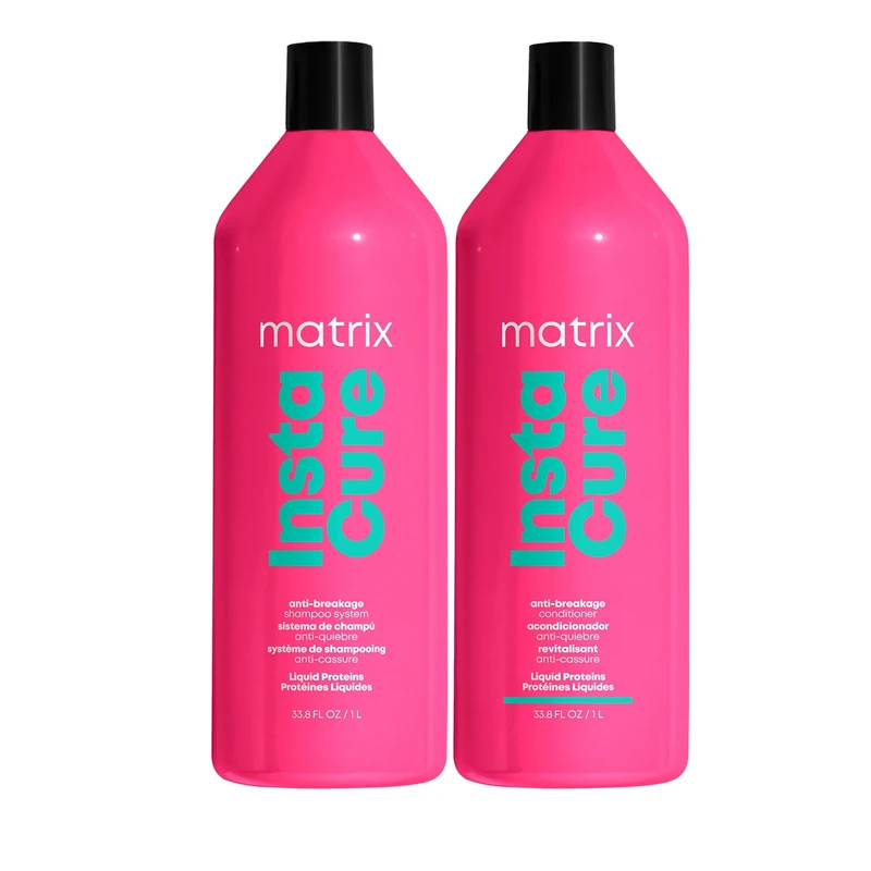Matrix InstaCure, Anti-Breakage Shampoo And Conditioner Set, to reduce breakaging in Dry, Damaged and Brittle Hair, Total Results