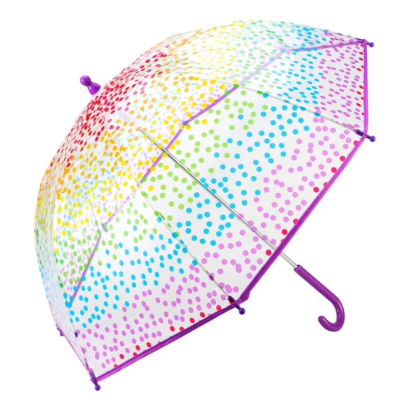 Hartom Rainbow Dots POE Dome Umbrella - 72cm Lightweight, Windproof