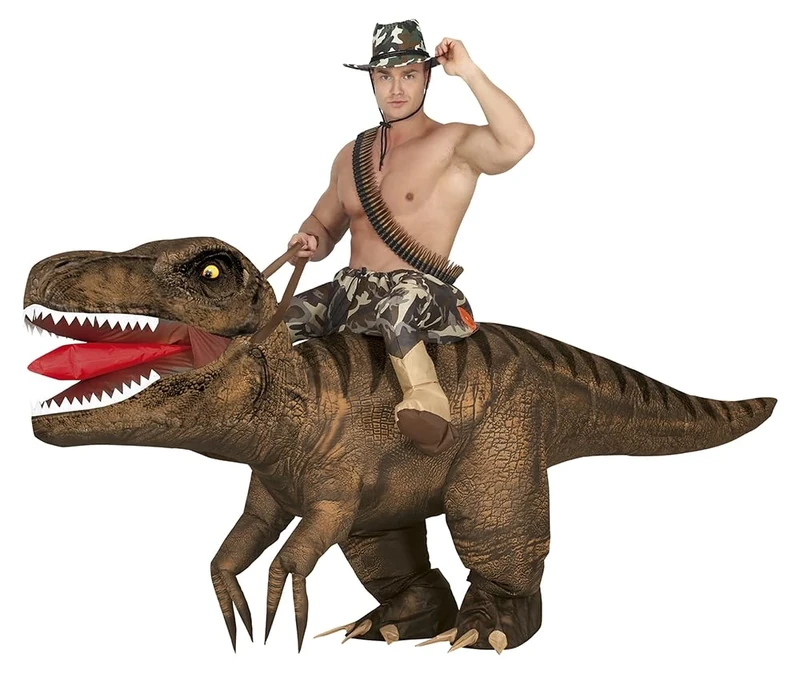 FIESTAS GUIRCA Adult Inflatable Dino Rex Shoulders Costume