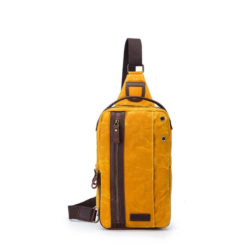 Della Q Mini Messenger Bag, Mustard, One Size