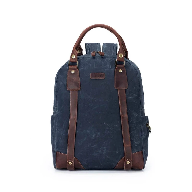 Della Q Canvas Backpack, Blue, One Size