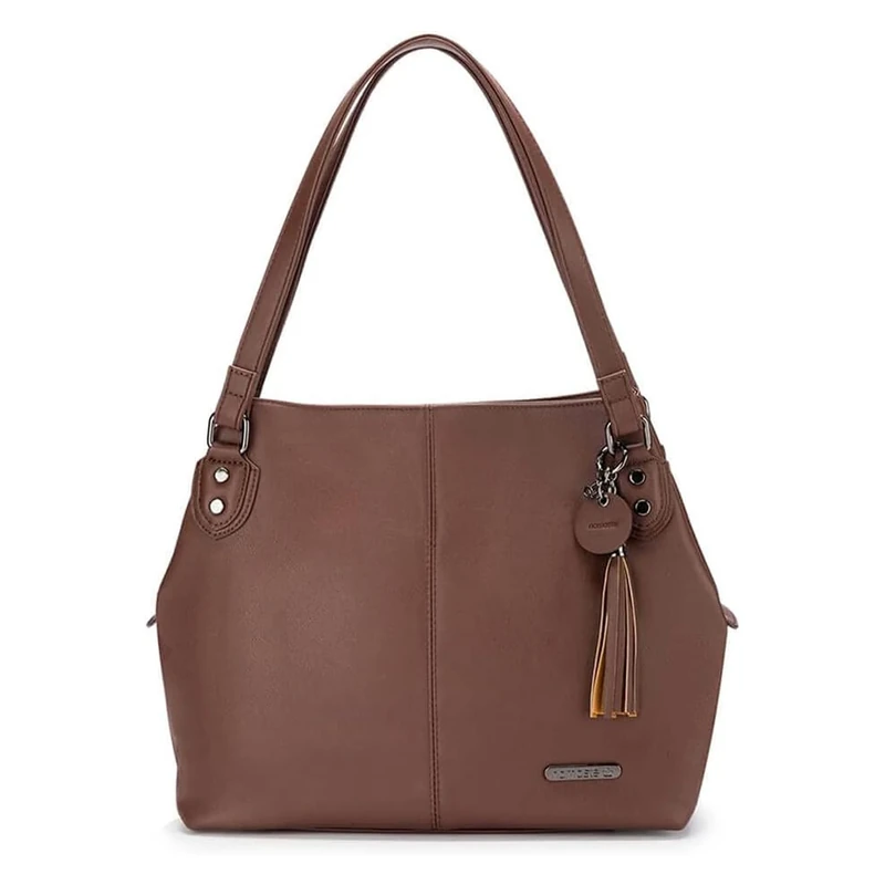 Namaste Shoulder Bag, Polyvinyl Chloride, Brown, One Size