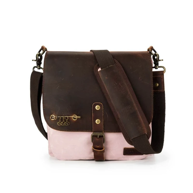 Della Q Saddlebag, Canvas, Petal, One Size