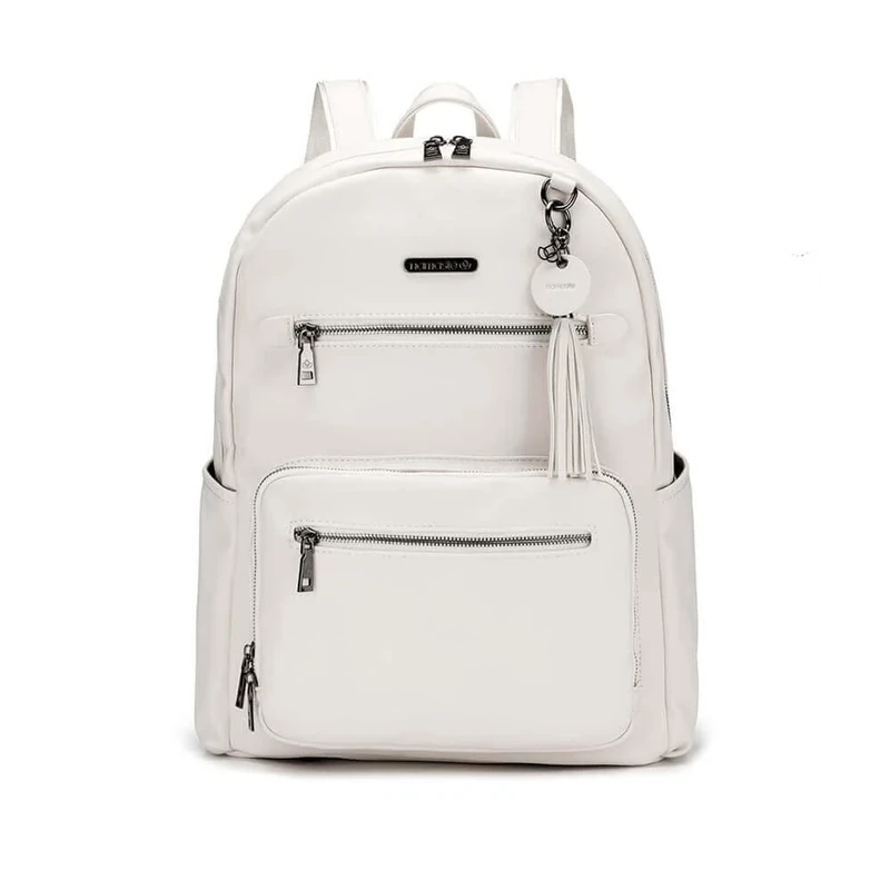 Namaste Backpack, Vegan Leather, Cream, One Size
