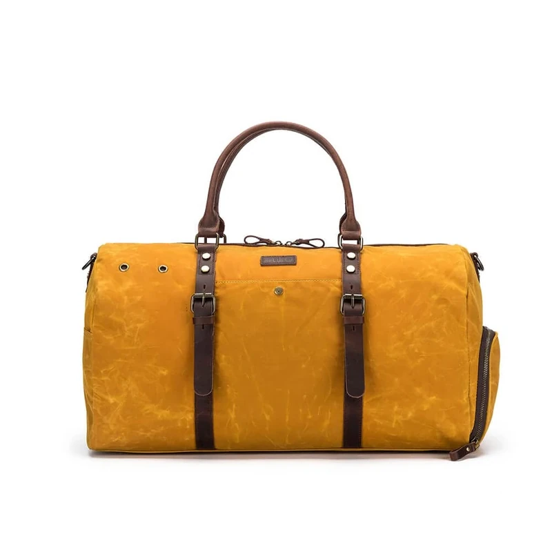 Della Q Canvas Weekender, Mustard, One Size