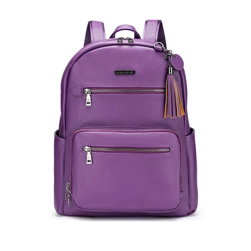 Namaste Backpack, Vegan Leather, Purple, One Size