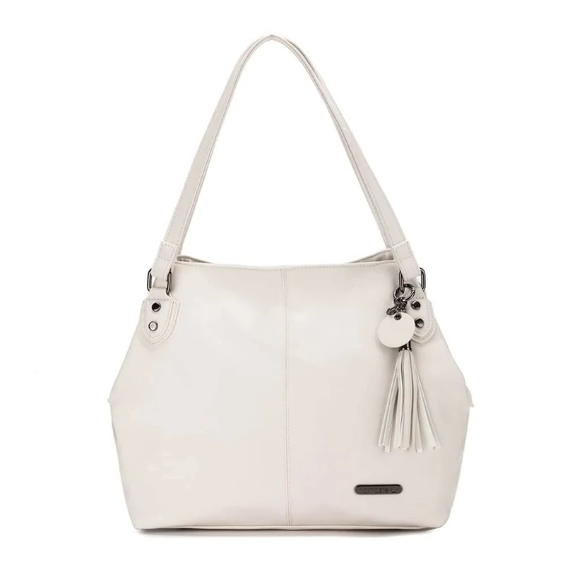 Namaste Shoulder Bag, Cream, One Size