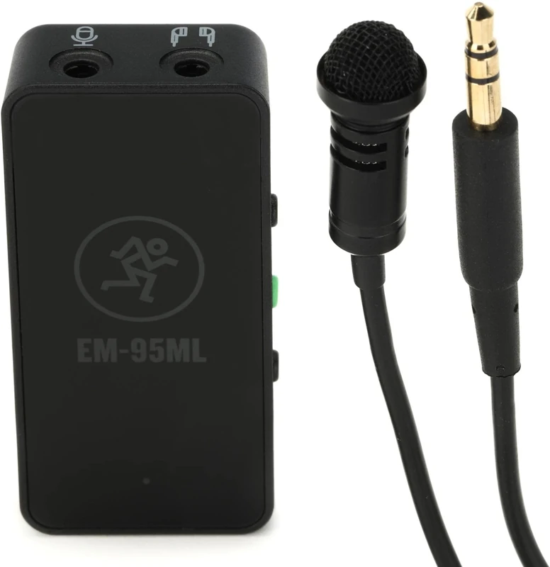 Mackie EM-95ML Lavalier Microphone for Smartphones and DSLR Cameras With In-Line Amplifier and Professional Quality Sound