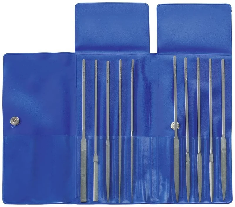 F.DICK 1024 0080 Echappement File Set 10 Pieces (8 Length 140 mm Without Handle in Plastic Bag)