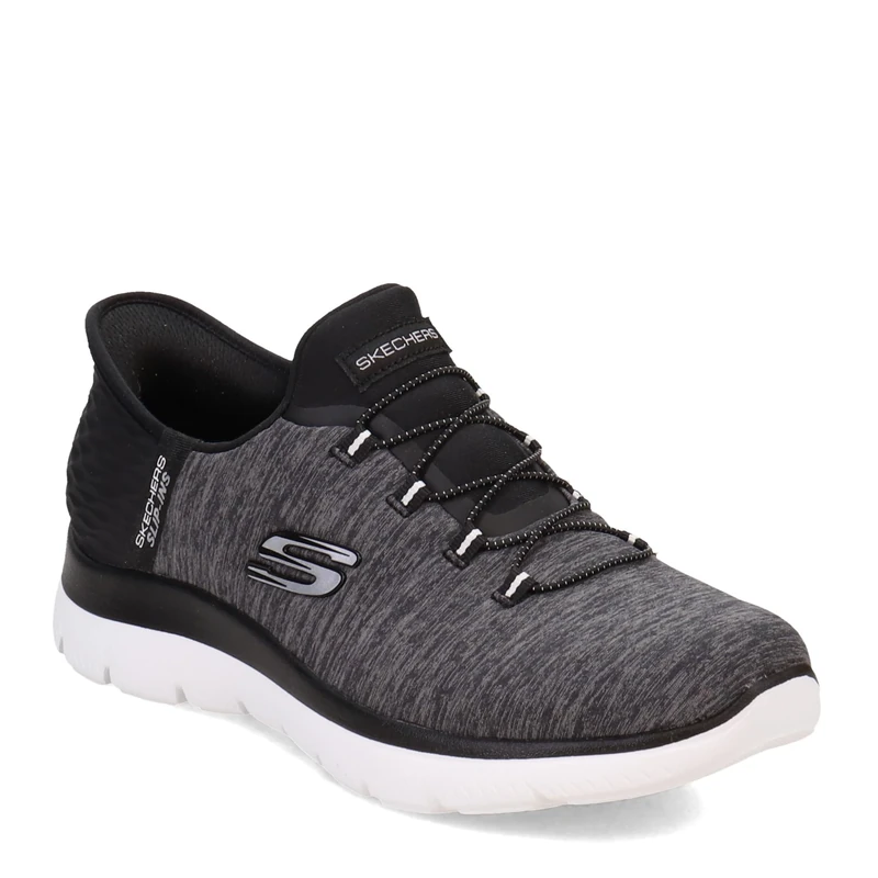 Skechers Womens Slip Ins: Summits Dazzling Haze Runners Black/White 6.5 (39.5)