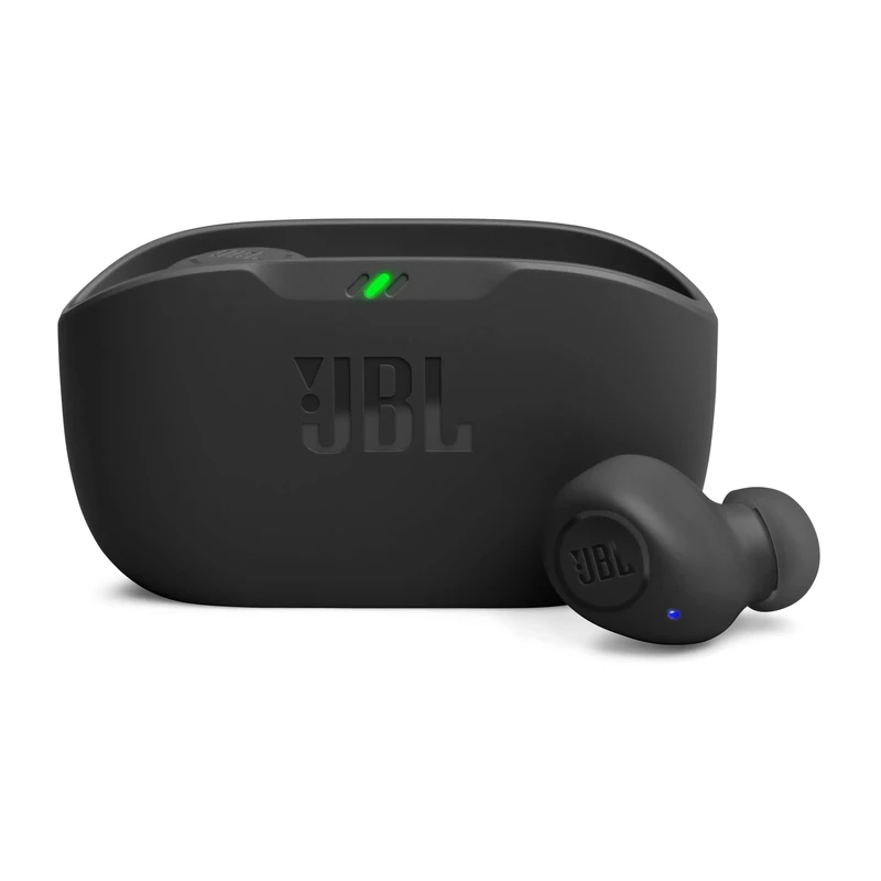 JBL Wave Buds In-Ear Wireless Earbuds with IP54 and IPX2 Waterproofing, Powerful Bass and 32-Hour Battery Life, Black