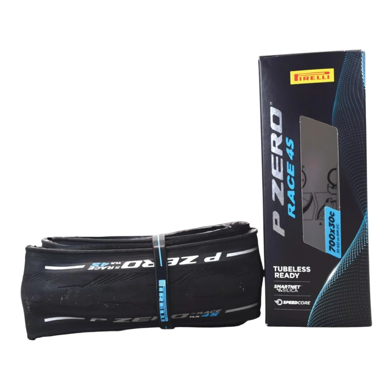 Pirelli P-Zero Race 4S Folding Road Bike Tyre, Tubeless Ready TLR, 700 x 30c, Black