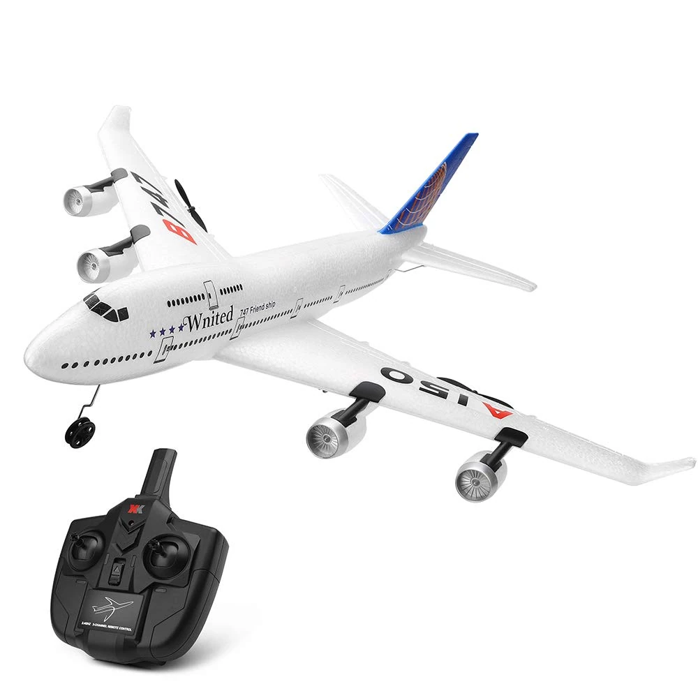 HEBXMF RC Aircraft 2.4G Remote Control Airplane RTF Glider Toy Planes A150 Airbus B747 Model Plane Fixed-wing 3CH EPP EPP Anti-drop And Crash-resistant Material RC Airliner