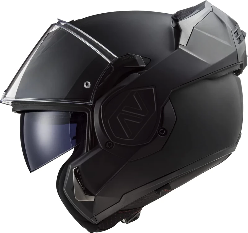 LS2, Advant Modular Flip Front Motorcycle Helmet. ECE 22.06 Certified. Complete With Pinlock and Luxury Camo Backpack Style Carry Bag. Noir (Matt Black). M