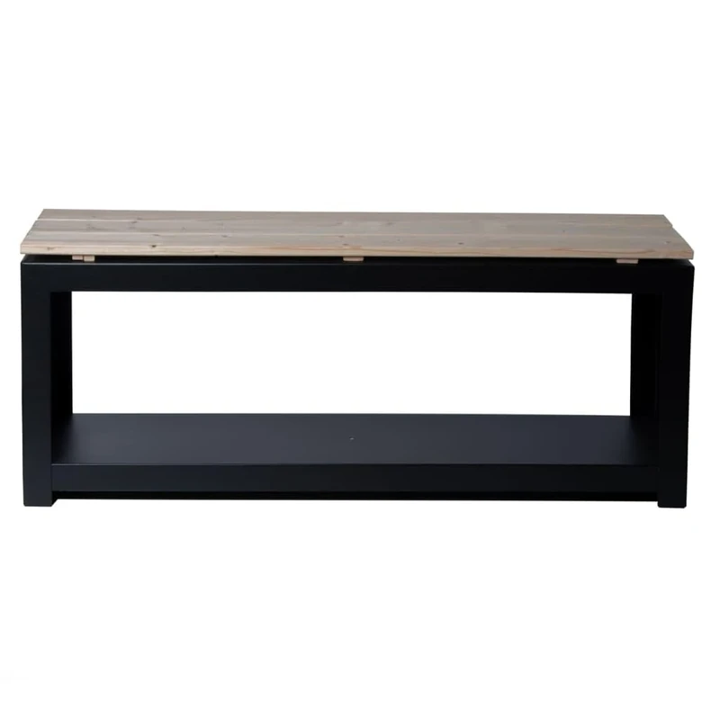 Esschert Design Bench With Wood Storage Rectangular