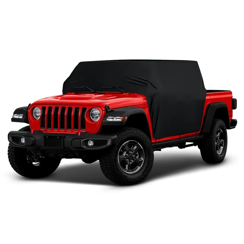 Cab Cover for Jeep Gladiator Accessories - Waterproof 600D Oxford Gladiator Cover with Door Flaps for Jeep JT 2020 2021 2022, All Weather Sun Snow Rain Cover with Storage Tote
