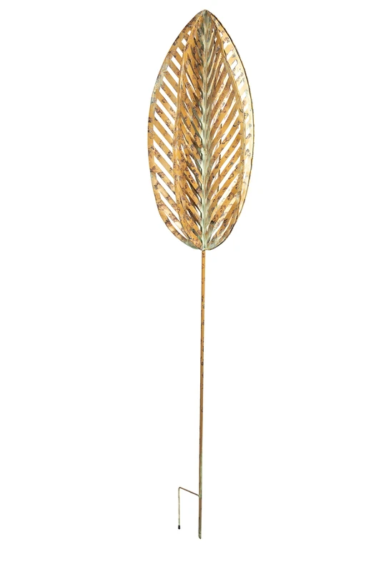 Esschert Design Leaf Garden Stake Verdigris (Medium)