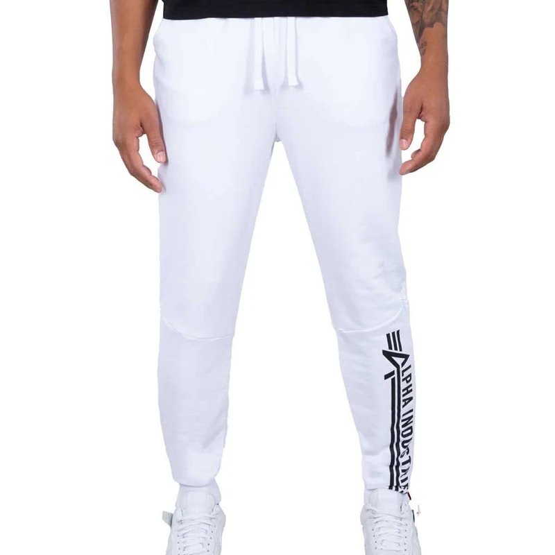 ALPHA INDUSTRIES Men's Jogger Pants, 09-White, XS