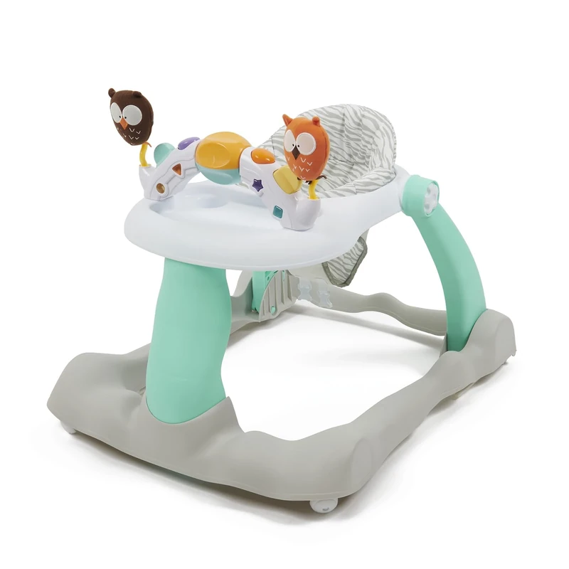 BABYLO Owl Walker with Lights and Sounds 6 Months+, Aqua/White