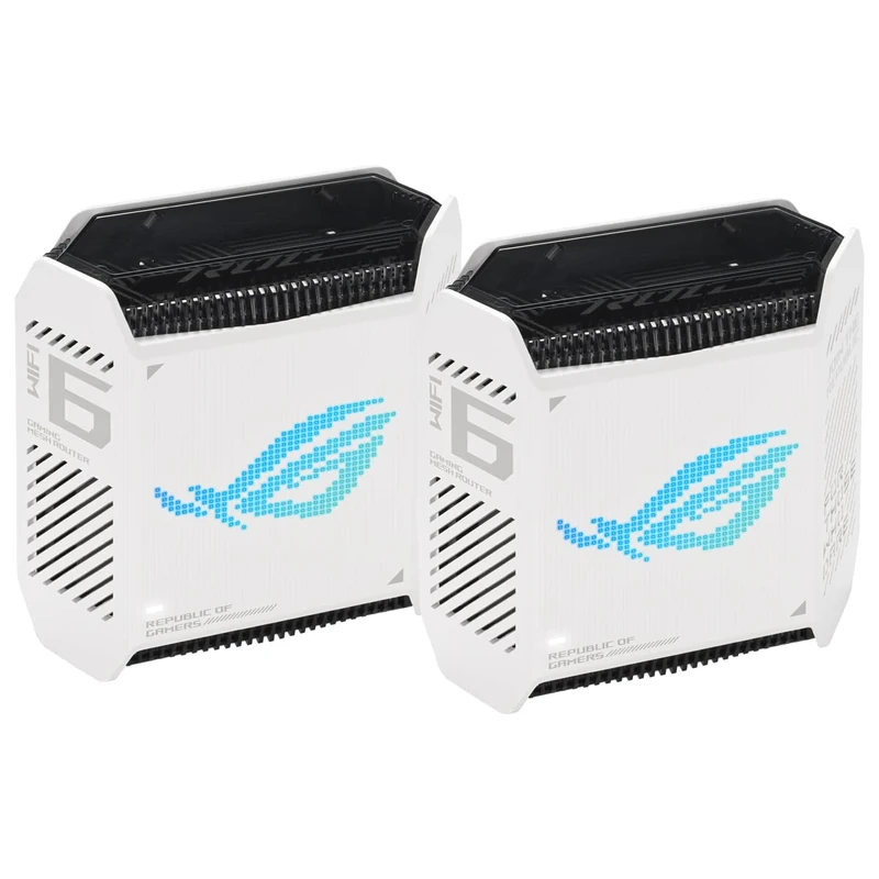 ASUS ROG Rapture GT6 WiFi 6 Mesh System - 2 Pack - White - AX10000