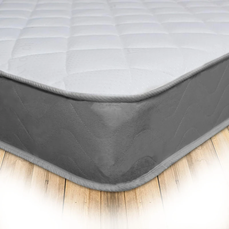 Starlight Beds Cooltouch Diamond Grey Single Mattress, Value Sprung Memory Foam Mattress, Soft, 18cm Deep (90cm x 190cm)