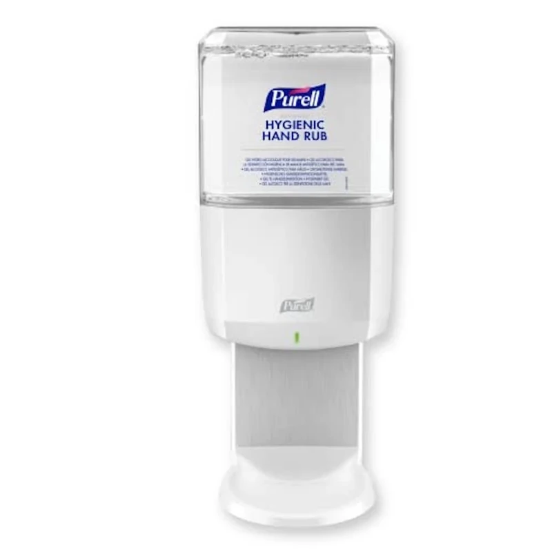 PURELL TOUCH-FREE ES6 AUTO HAND SANITISER DISPENSER & PURELL ADVANCED HAND SANITIZER GEL Refill Starter Kit, white, 1200mL. 70% alcohol formulation