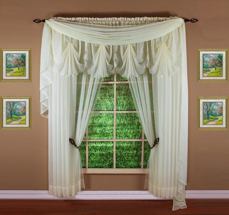 Today's Curtain Emelia Original Voile Panel 120", Ecru, 60" W x 120" L