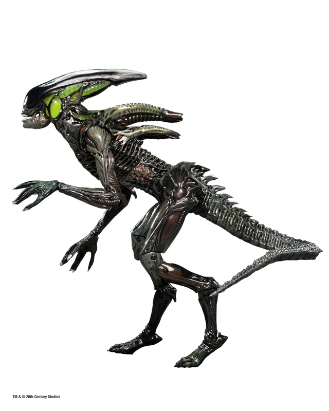 NECA Offical Aliens Fireteam Elite Spitter Alien - 7" Scale Action Figurine, Green/Black, Adult Collectible Item, Halloween
