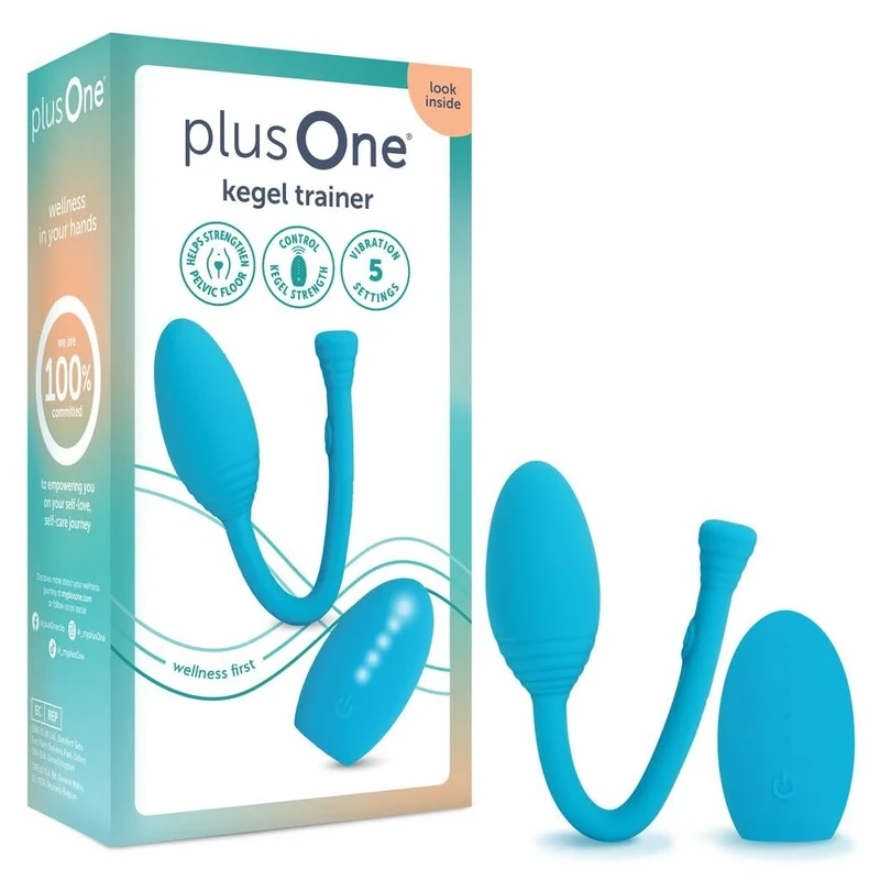plusOne Vibrating Kegel Trainer - Pelvic Floor Muscle Trainer for Bladder Control, Postnatal Recovery, and Enhance Intimate Wellness