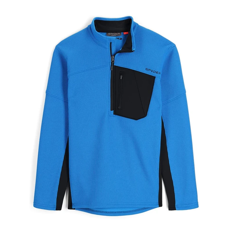 Spyder Men's Bandit Half Zip Fleece Jacket, Collegiate Black, XL